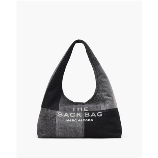 THE DENIM SACK BAG, BLACK DENIM