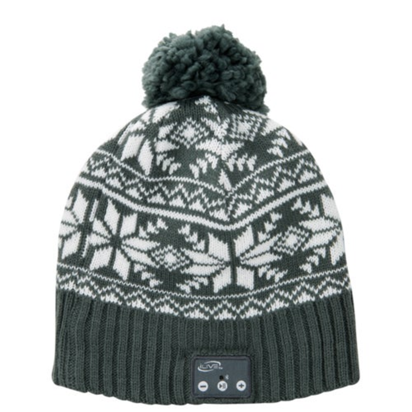 BLUETOOTH WIRELESS MUSIC BEANIE  W/ BUILT-IN SPEAKERS AND MIC GRAY