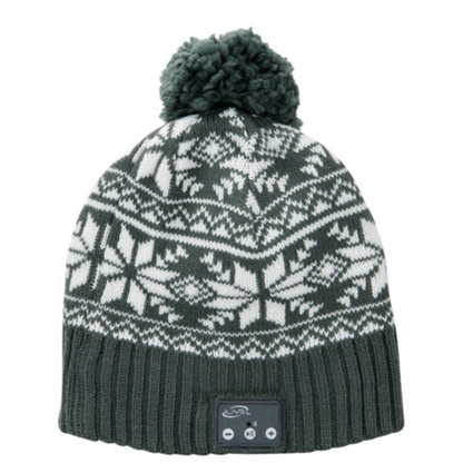 BLUETOOTH WIRELESS MUSIC BEANIE  W/ BUILT-IN SPEAKERS AND MIC GRAY