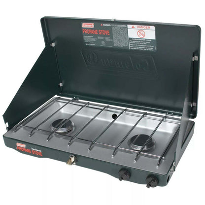 2 BURNER PROPANE GAS CAMPING STOVE 20000 BTUS