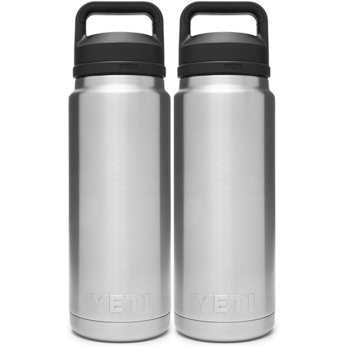 YETI RAMBLER 26 OZ. BOTTLE W/CHUG CAP - STAINLESS STEEL (2-PACK)