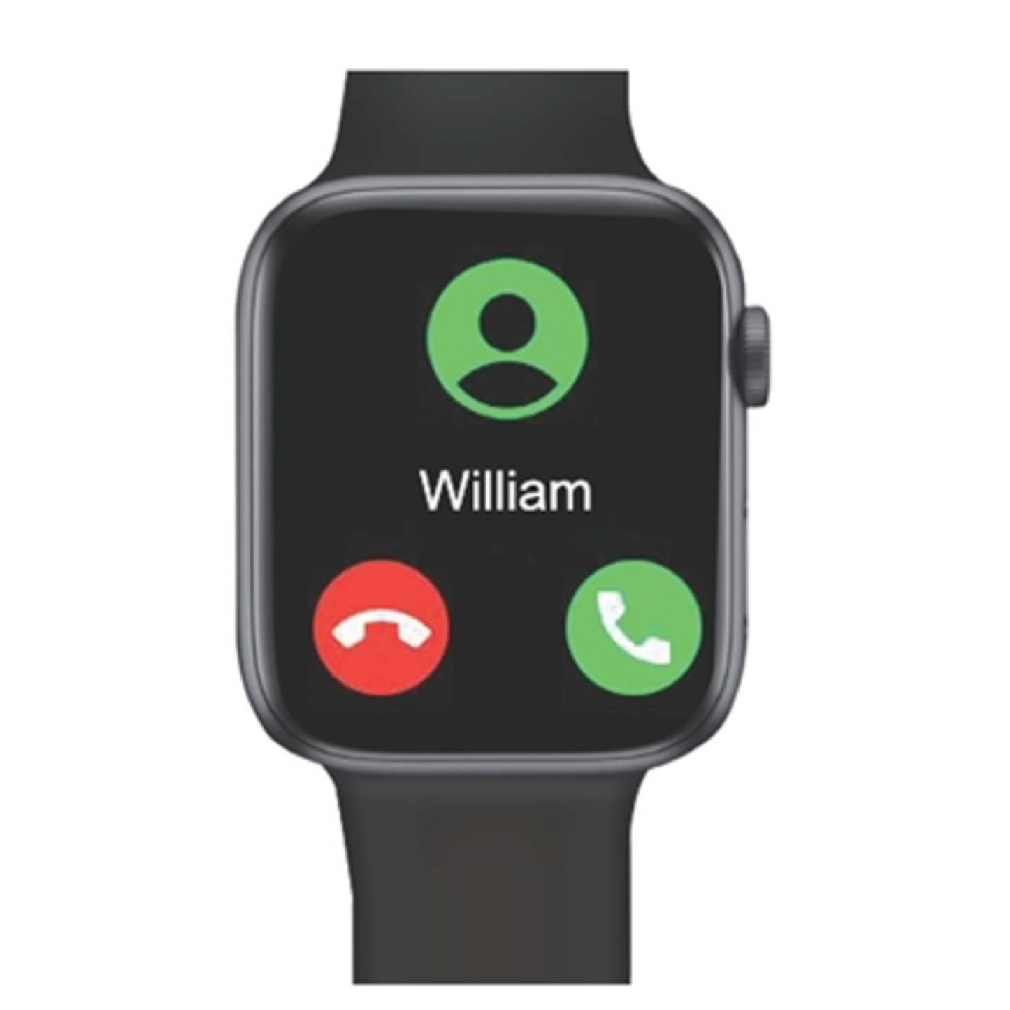 TOUCH SCREEN SMART WATCH, BLACK, 1.54" SCREEN