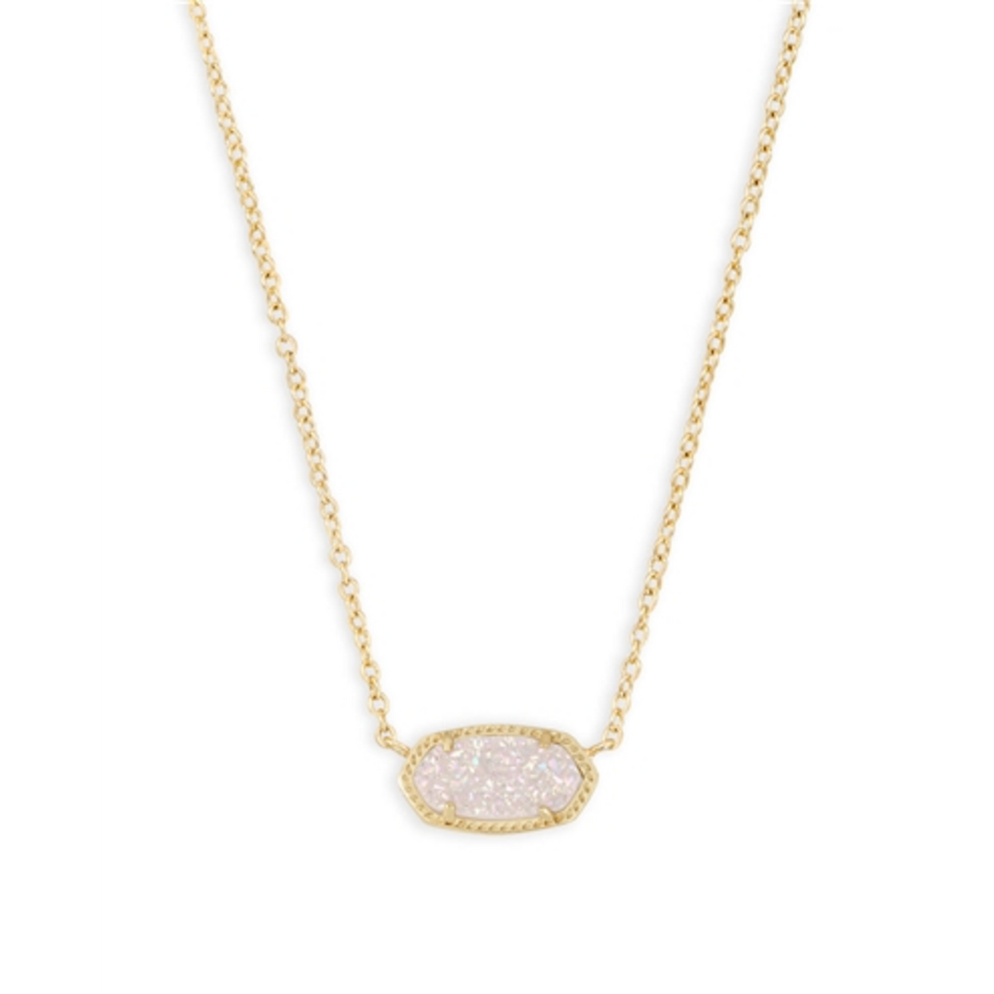ELISA NECKLACE, GOLD IRIDESCENT DRUSY