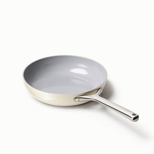 10.5" NONSTICK CERAMIC FRY PAN CREAM