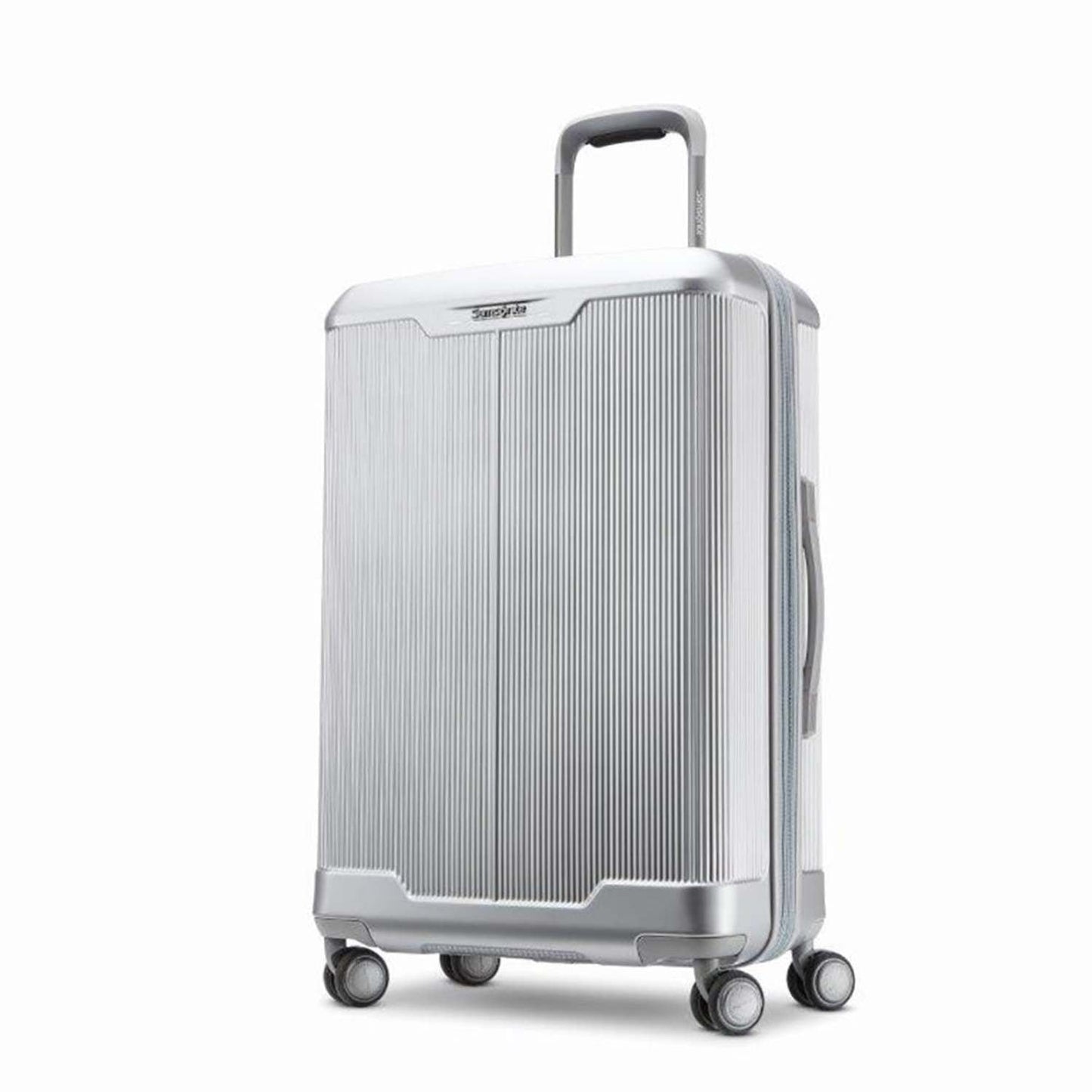 SILHOUETTE 17 MEDIUM HARDSIDE EXPANDABLE SPINNER ALUMINUM SILVER