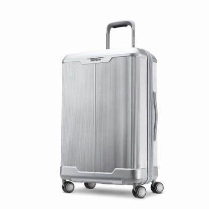 SILHOUETTE 17 MEDIUM HARDSIDE EXPANDABLE SPINNER ALUMINUM SILVER