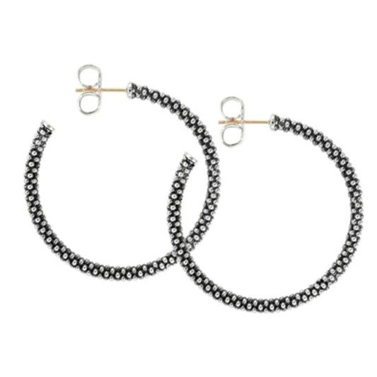SIGNATURE CAVIAR HOOP EARRINGS