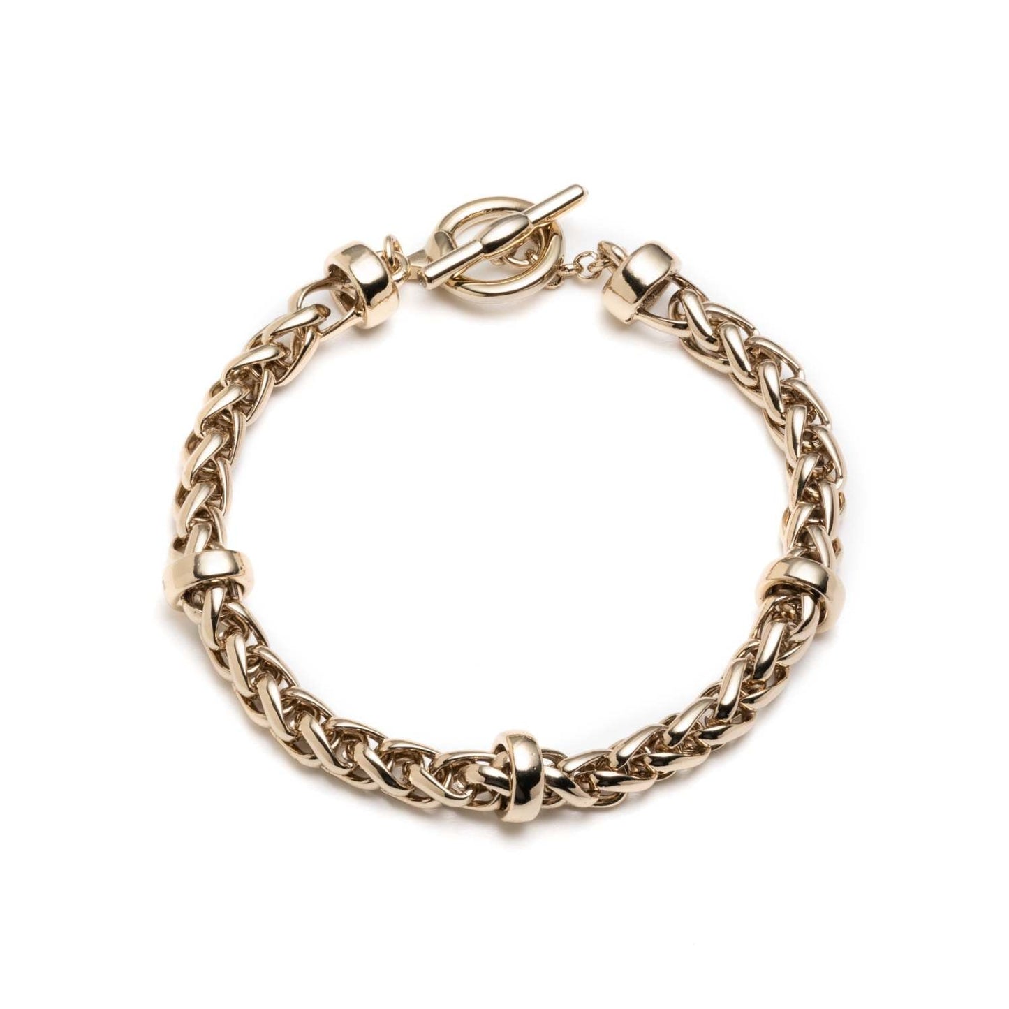 GOLD BRAIDED CHAIN BRACELET