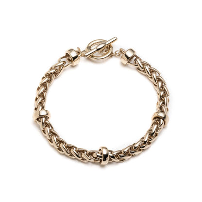 GOLD BRAIDED CHAIN BRACELET