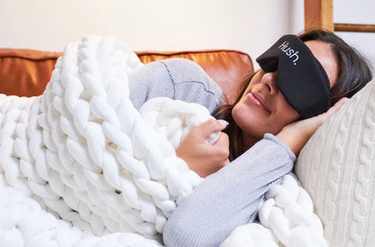 HUSH HAND KNITTED 15 LBS WEIGHTED BLANKET