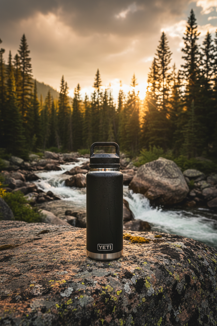 RAMBLER 36 OZ. BOTTLE W/CHUG CAP - BLACK