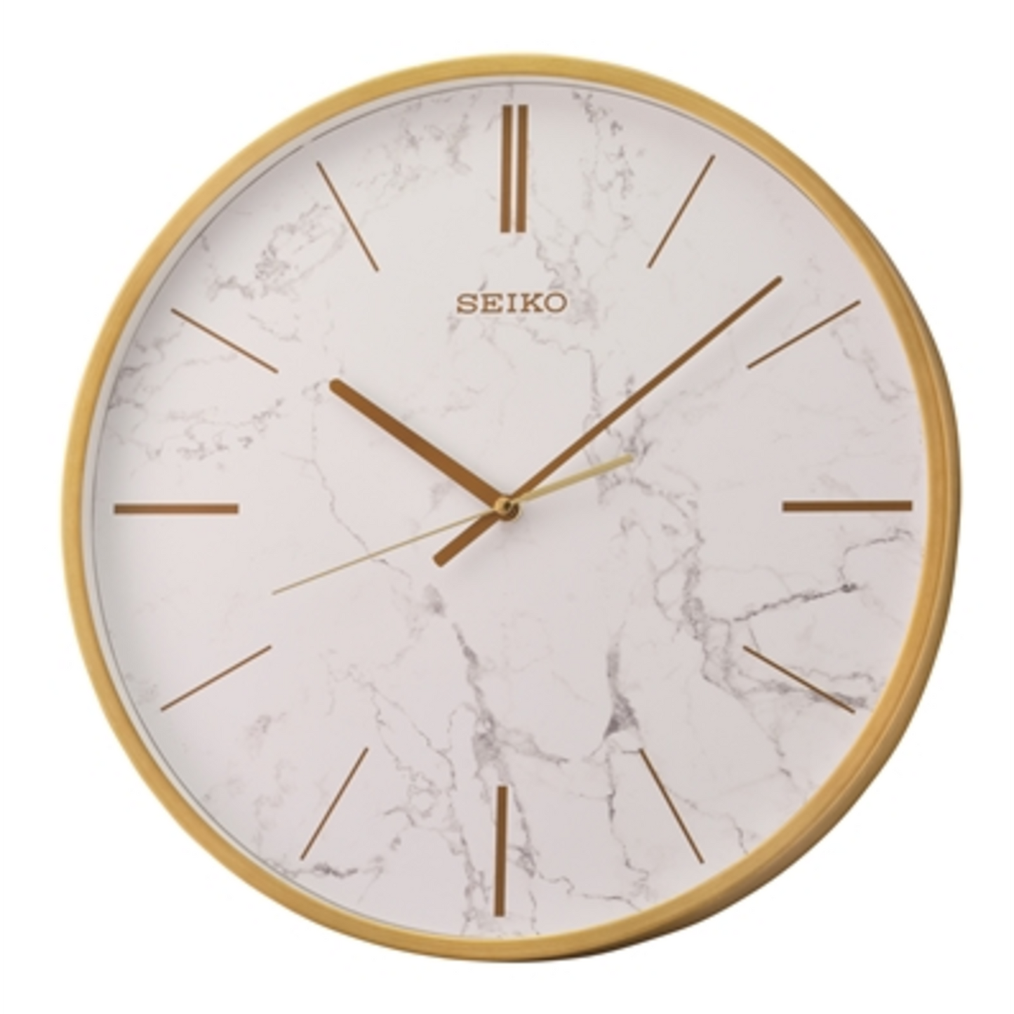 CARRARA WALL CLOCK, GOLD, 16"