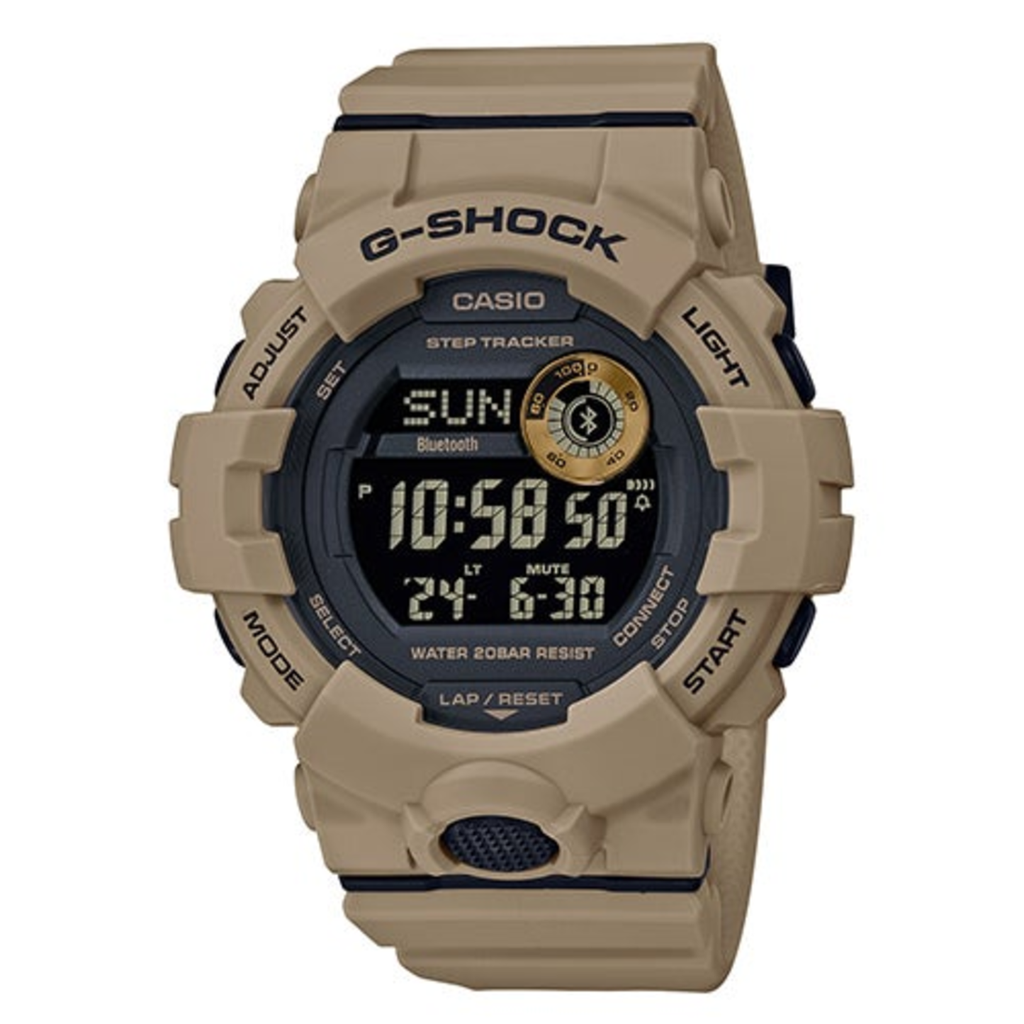 MENS G-SHOCK POWER TRAINER BLUETOOTH DIGITAL WATCH TAN