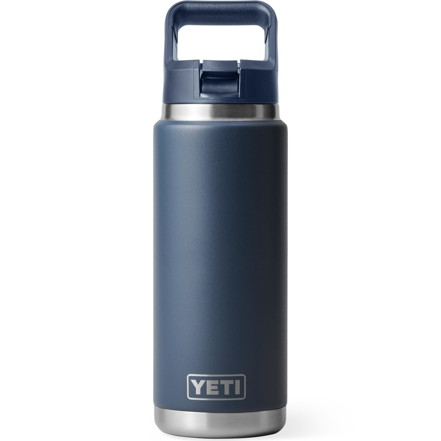 YETI RAMBLER 26 OZ. BOTTLE W/COLOR-MATCHED STRAW CAP - NAVY