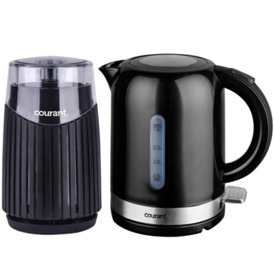 COURANT 1L ELECTRIC KETTLE + GRINDER, BLACK