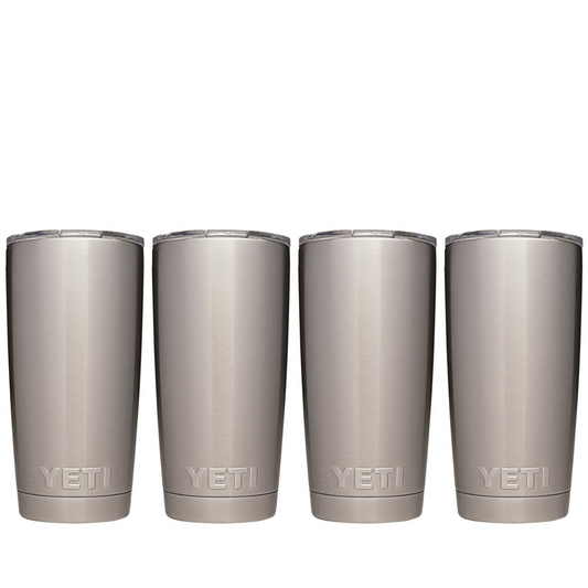 YETI RAMBLER 20 OZ. TUMBLER - STAINLESS STEEL (4-PACK)