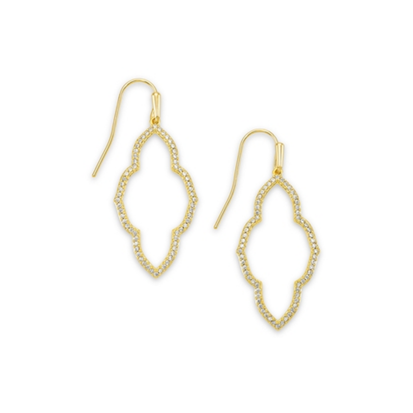 ABBIE SMALL OPEN FRAME EARRINGS, GOLD