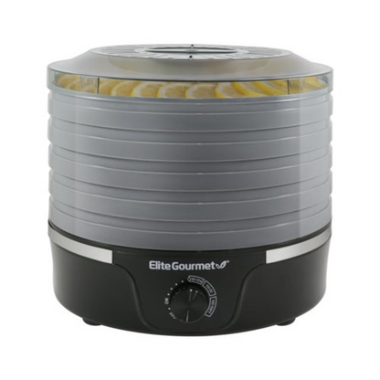 5-TIER FOOD DEHYDRATOR W/ TEMP CONTROLS BLACK/GRAY