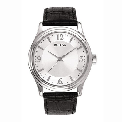 MEN'S CORPORATE COLLECTION BLACK LEATHER STRAP WATCH
