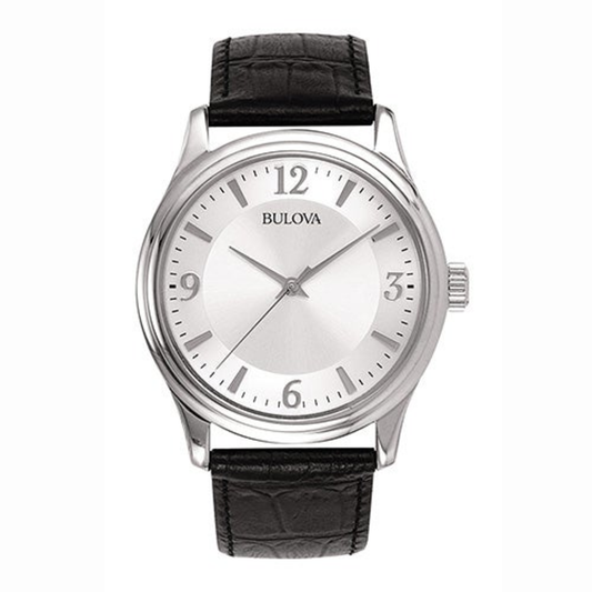 MEN'S CORPORATE COLLECTION BLACK LEATHER STRAP WATCH