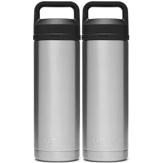 YETI RAMBLER 18 OZ. BOTTLE W/CHUG CAP - STAINLESS STEEL (2-PACK)