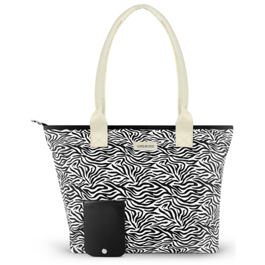 WINE TOTE, BLACK AND WHITE