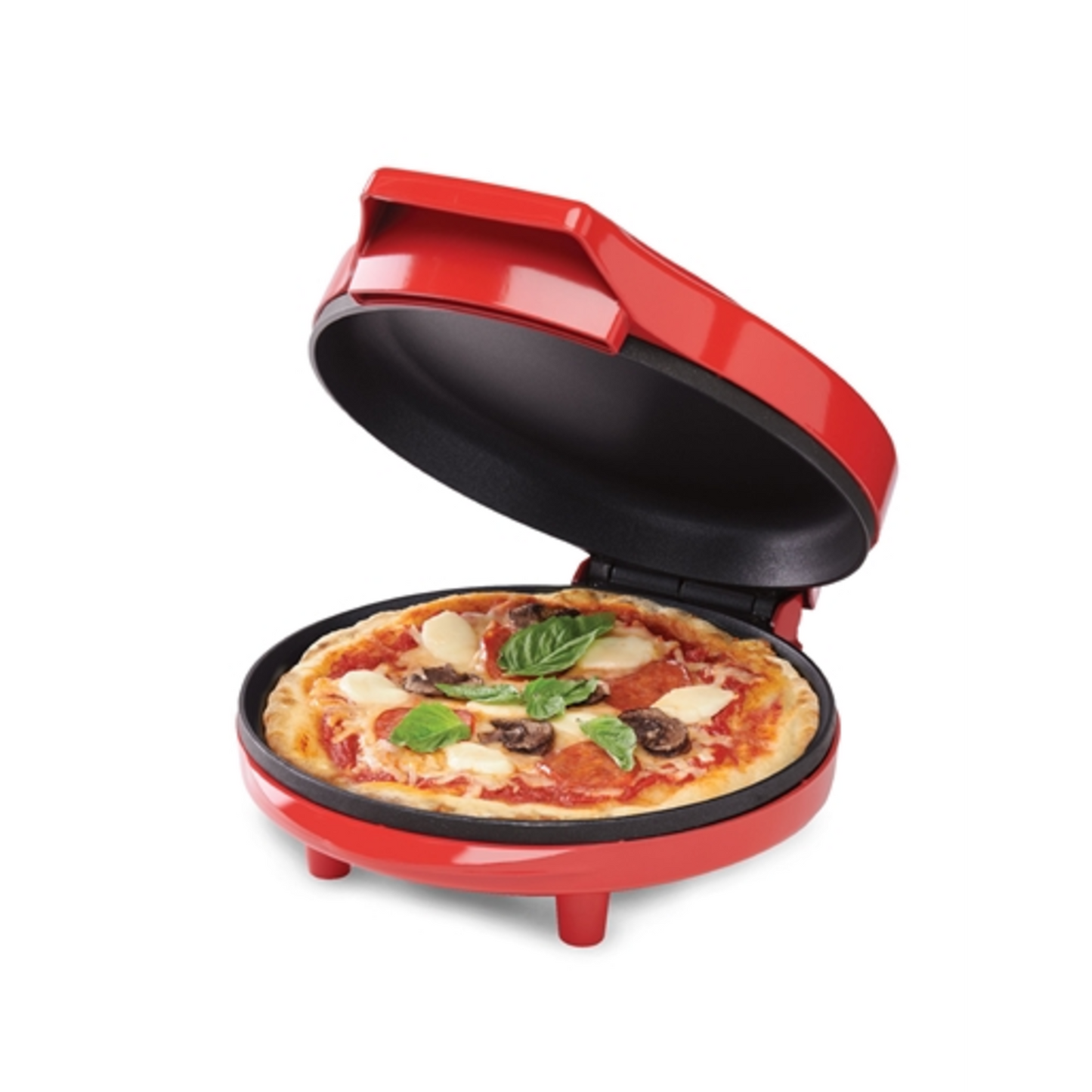 NON STICK SPECIALTY GRILL WITH LID, RED