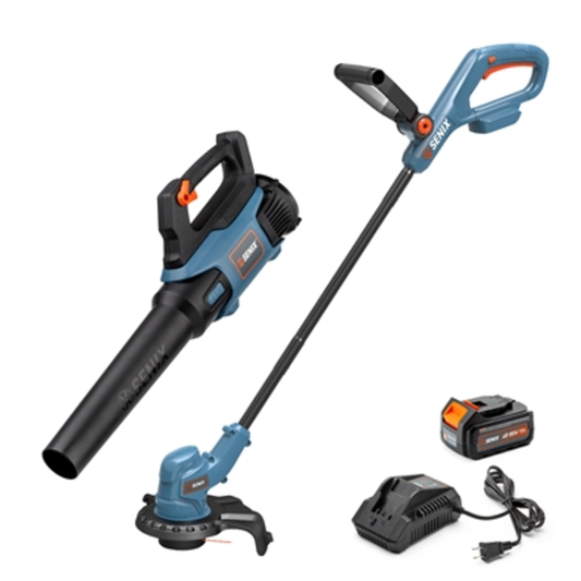 20V LINE TRIMMER, BLOWER CORDLESS COMBO, BLUE