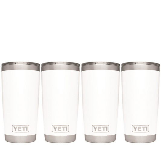 YETI RAMBLER 20 OZ. TUMBLER - WHITE (4-PACK)