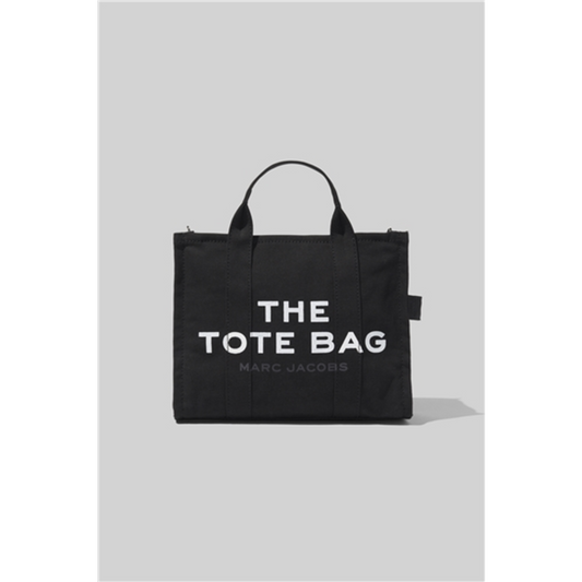 MEDIUM TRAVELER TOTE, BLACK, 12"X6"