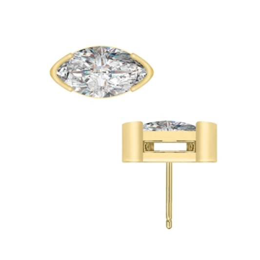 14K YELLOW GOLD CLASSIC STUD EARRINGS, GOLD