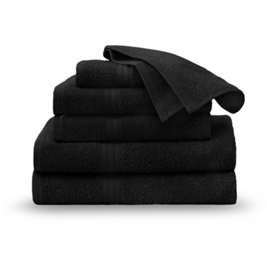 EASY LIVING THE EVERYDAY TOWEL SET, BLACK, 6 PIECE