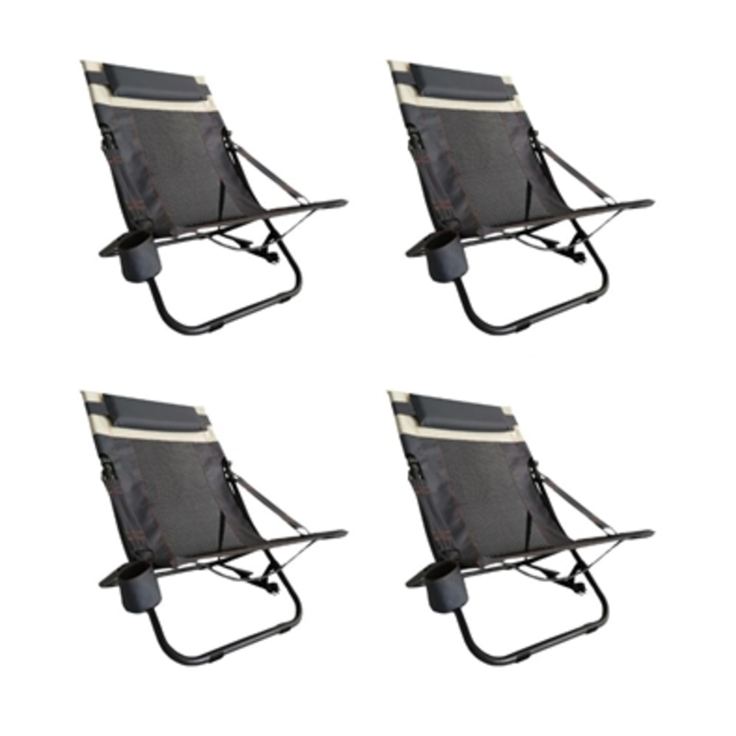 BREEZE SPORTING HAMMOCK CHAIR SET, SLATE/PUTTY, 4 PACK