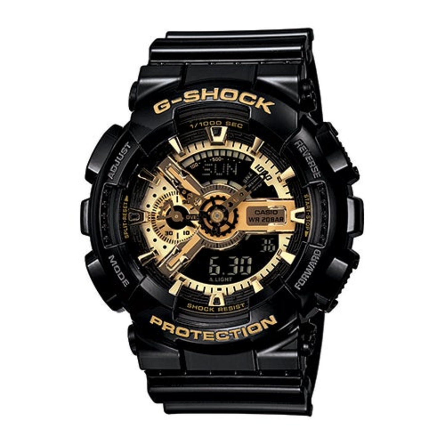 G-SHOCK BIG CASE ANA-DIGI WATCH BLACK/GOLD