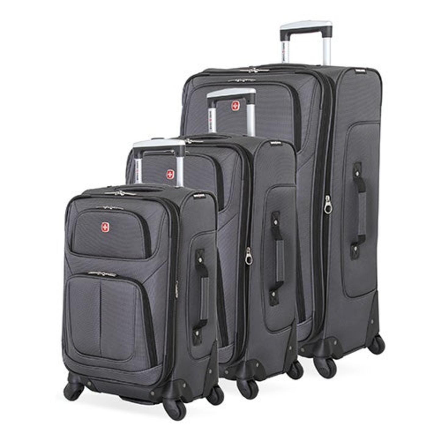 6283 EXPANDABLE SPINNER 3PC SOFTSIDE LUGGAGE SET GRAY