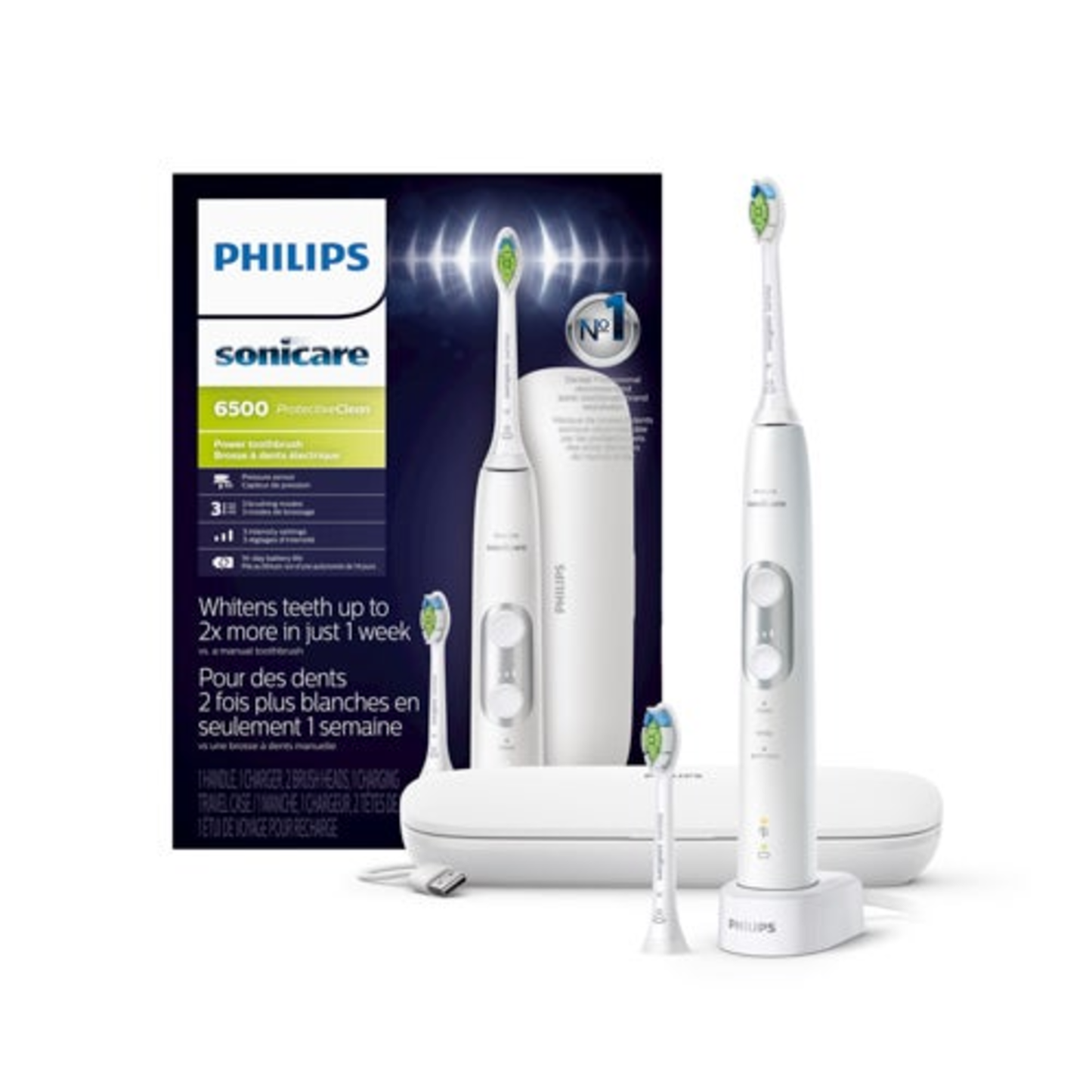 PROTECTIVE CLEAN 6500 ELECTRIC TOOTHBRUSH WHITE