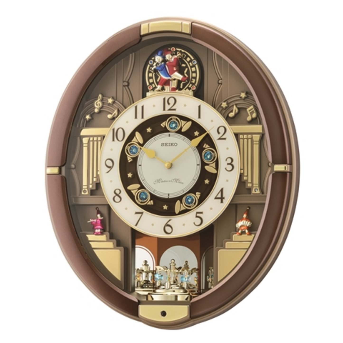 SUMMER SYMPHONY MELODIES IN MOTION CLOCK, BROWN