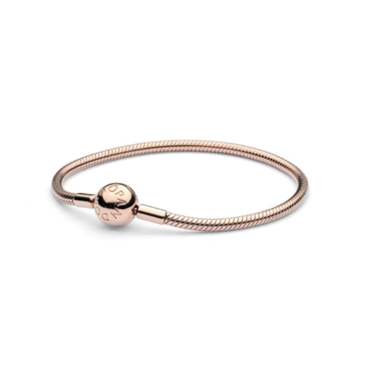 MOMENTS SNAKE CHAIN BRACELET, ROSE GOLD