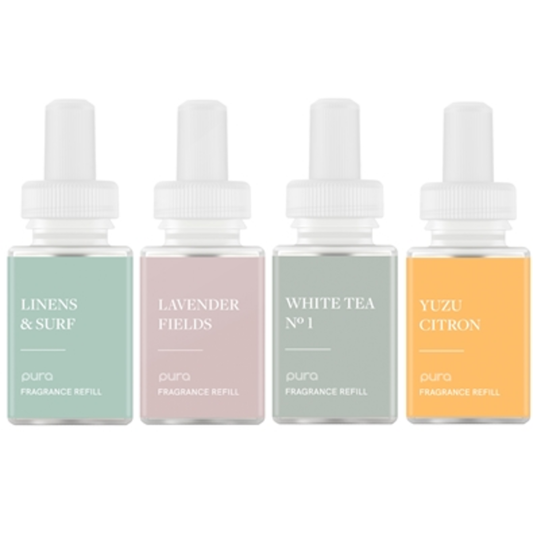 BEST SELLER FRAGRANCE REFILL SET, WHITE, 4 PIECES