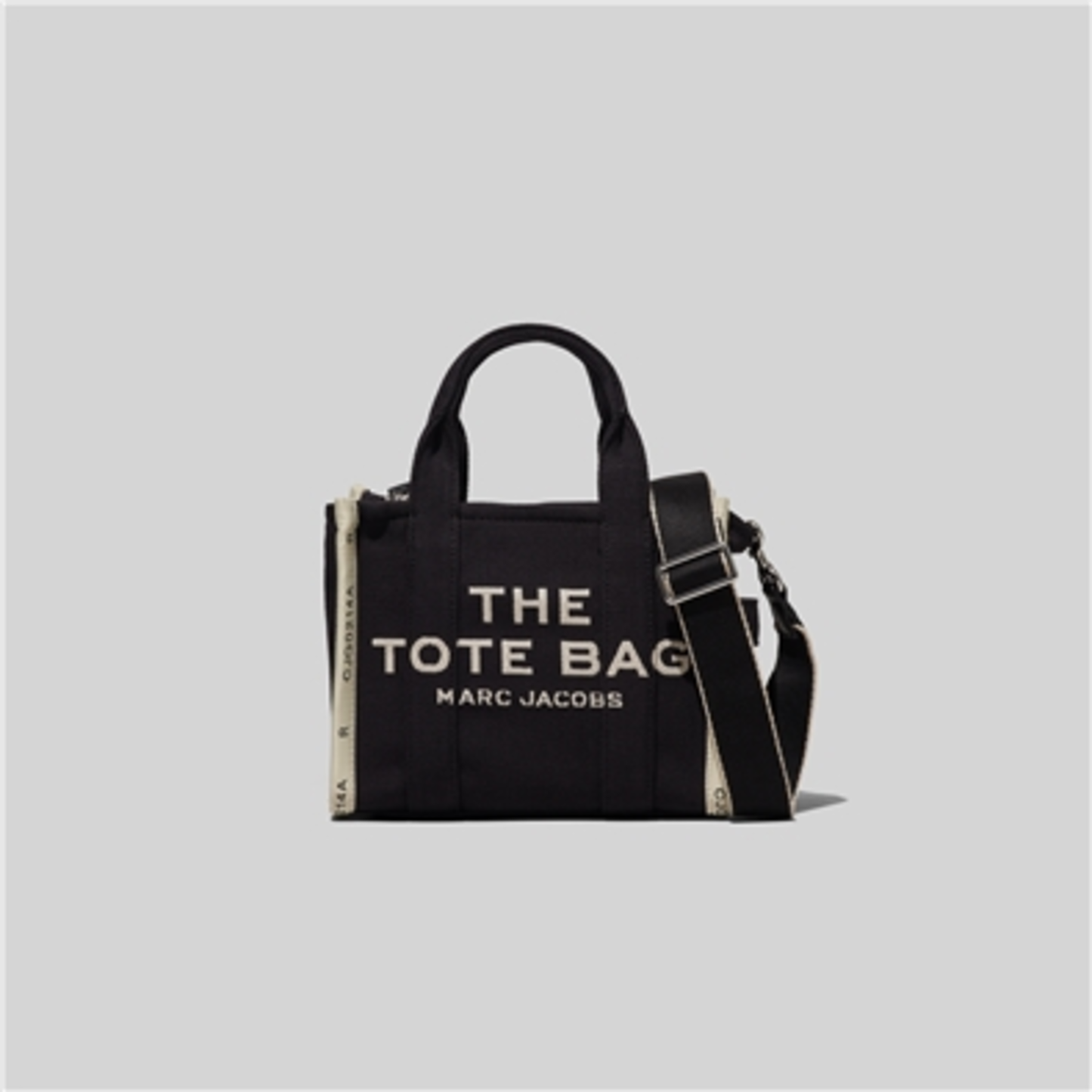 THE SMALL TOTE, JACQUARD BLACK, 10"X5"