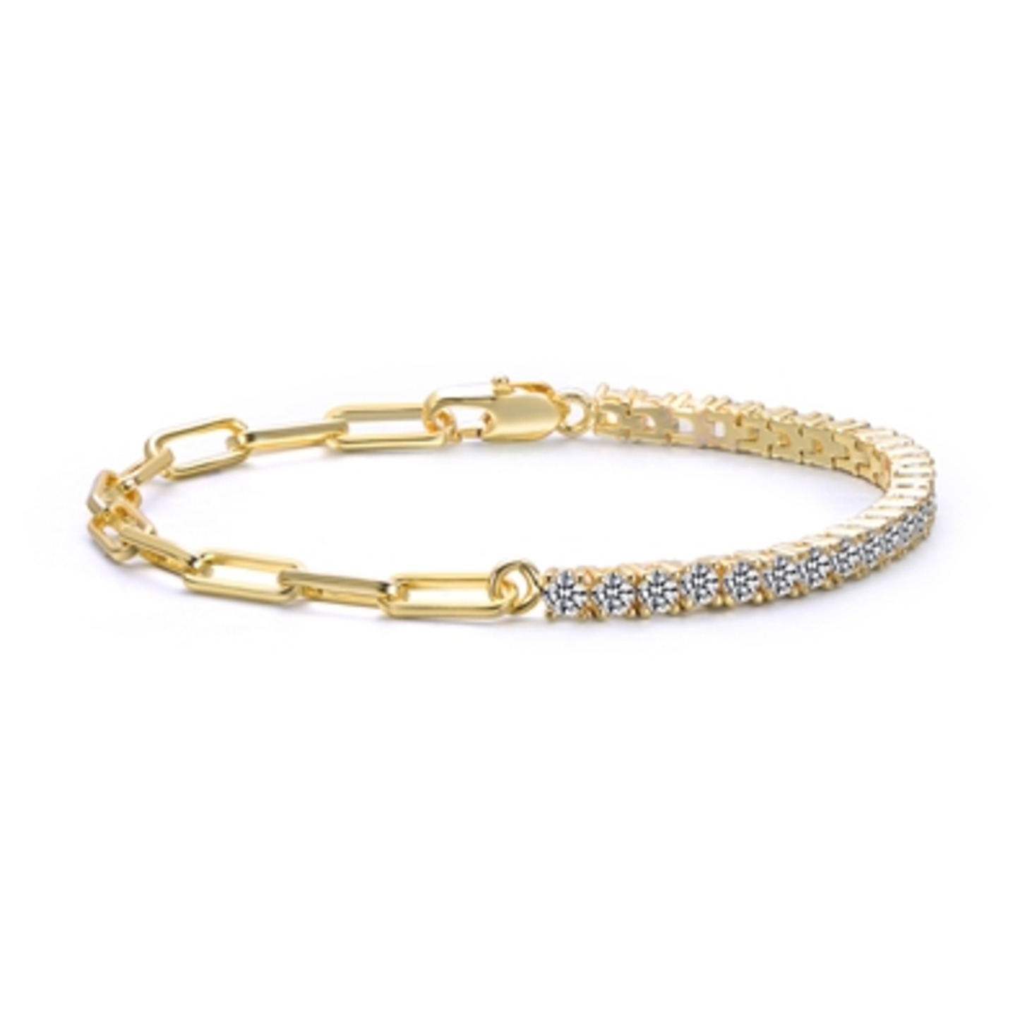14K YELLOW GOLD CLASSIC CHAIN BRACELET, GOLD, 7"