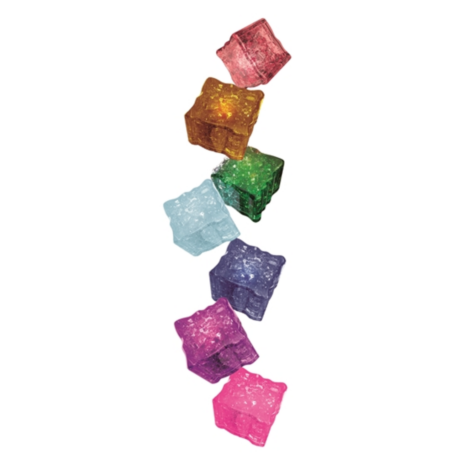 LIGHT UP REUSABLE ICE CUBE SET, MULTI