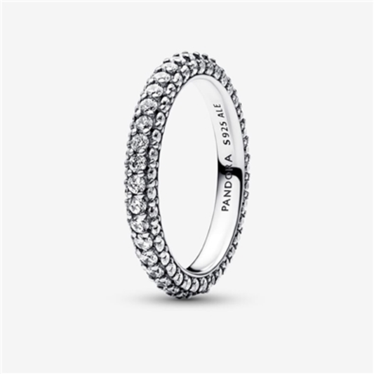 TIMELESS PAVE SINGLE-ROW RING, 7