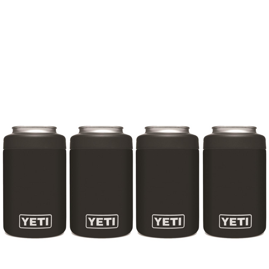 YETI RAMBLER 12 OZ. COLSTER CAN INSULATOR - BLACK (4-PACK)