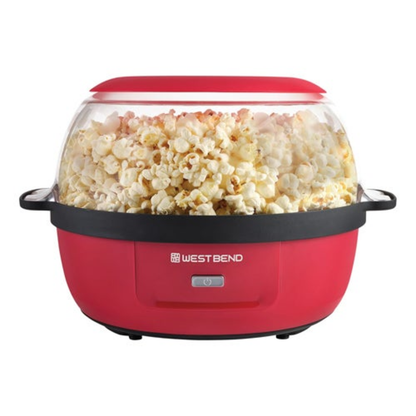 6QT STIR CRAZY POPCORN MAKER RED