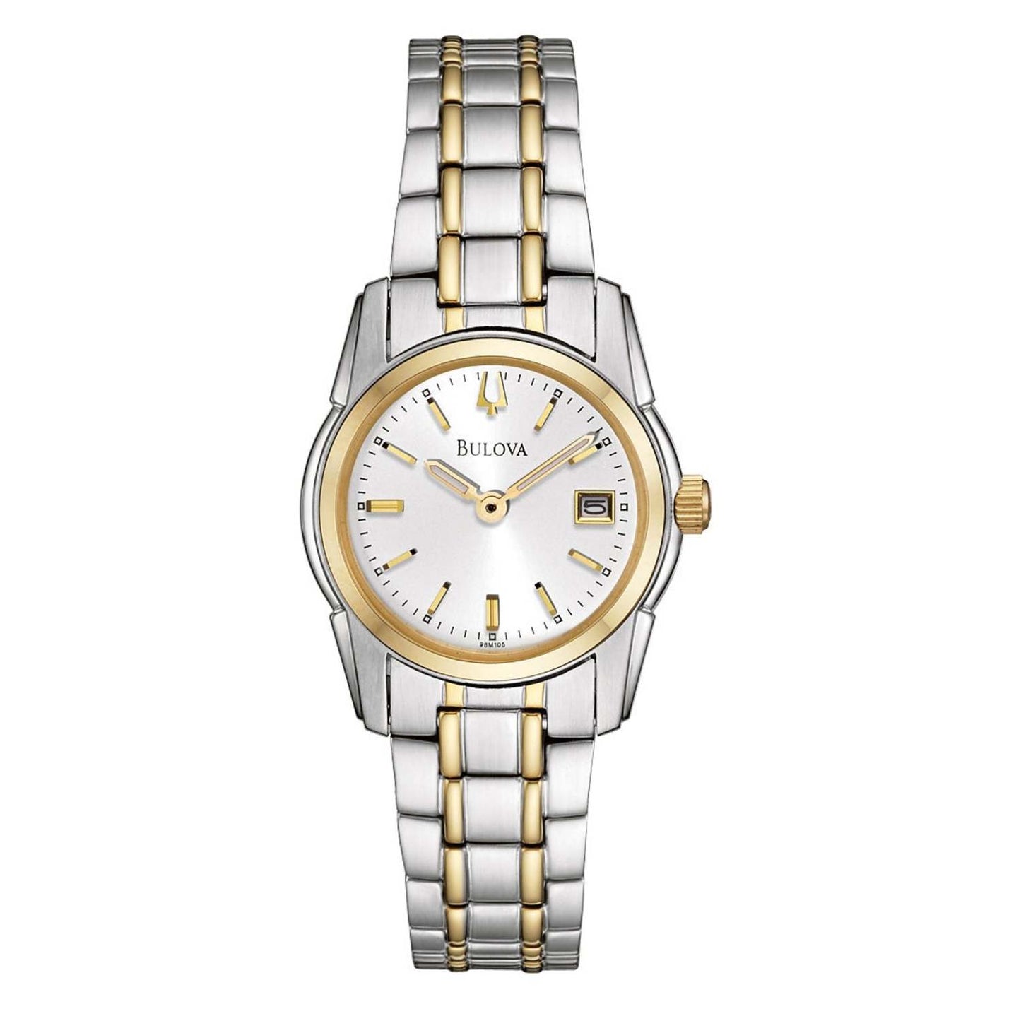 LADIES' CLASSIC TWO-TONE STAINLESS STEEL WATCH, SILVER DIAL