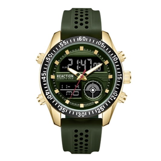 MEN'S ANA-DIGI WATCH, GREEN, STANDARD