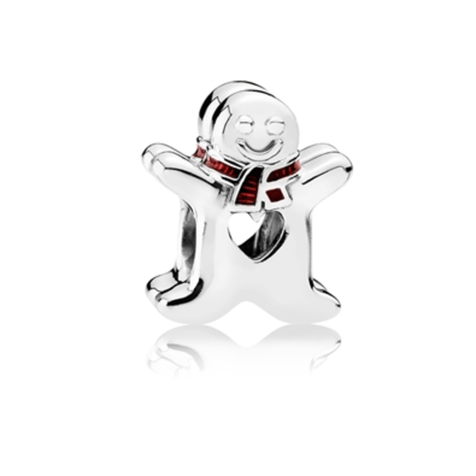 SWEET GINGERBREAD MAN, TRANSLUCENT RED ENAMEL