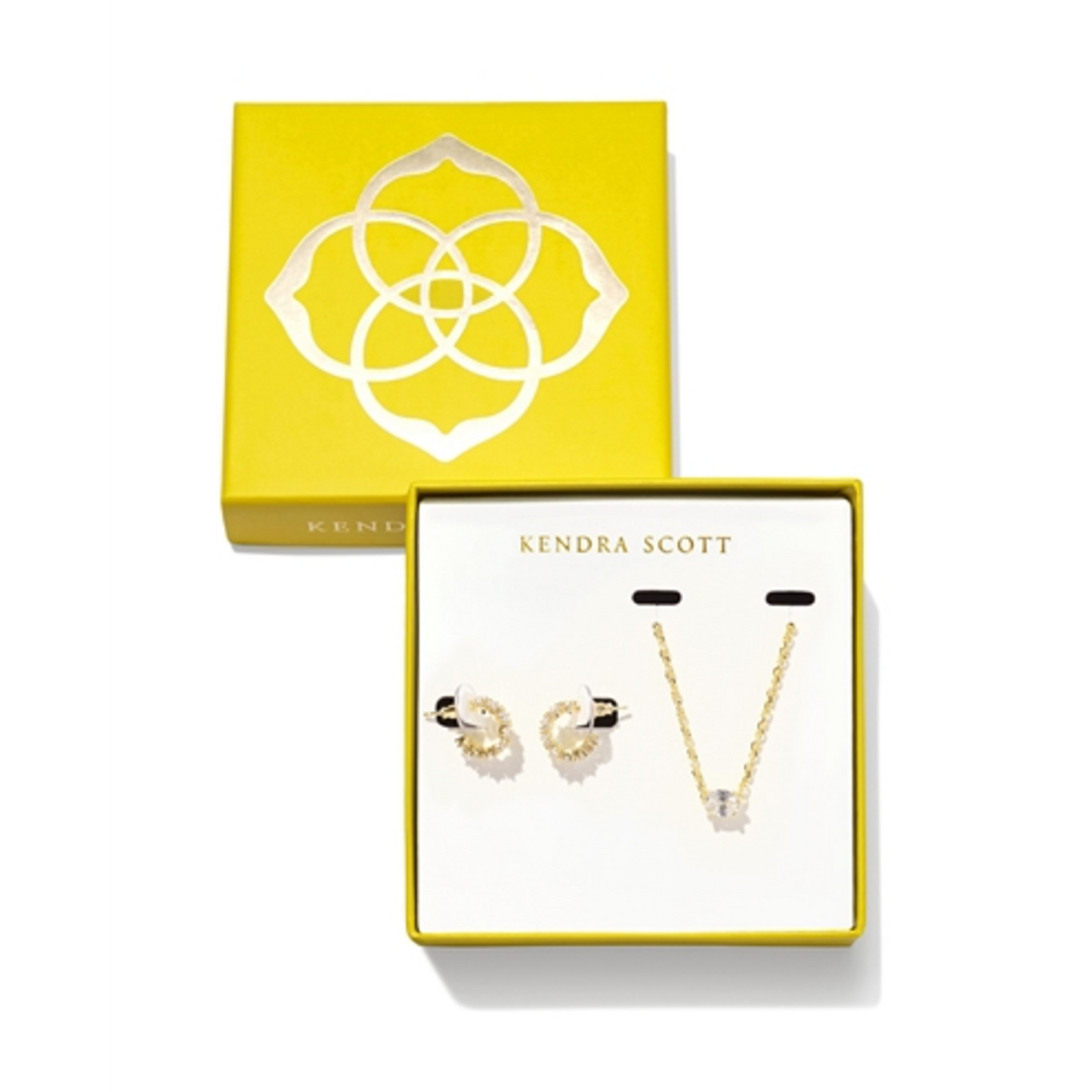 CAILIN CRYSTAL GIFT SET, GOLD/WHITE CRYSTAL