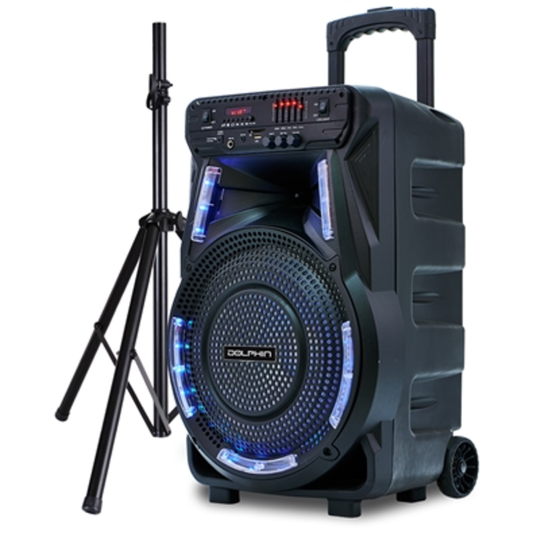 PARTY SPEAKER W/STAND AND MIC, 15"